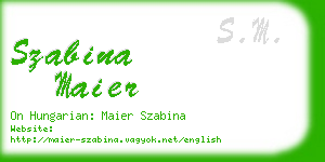 szabina maier business card